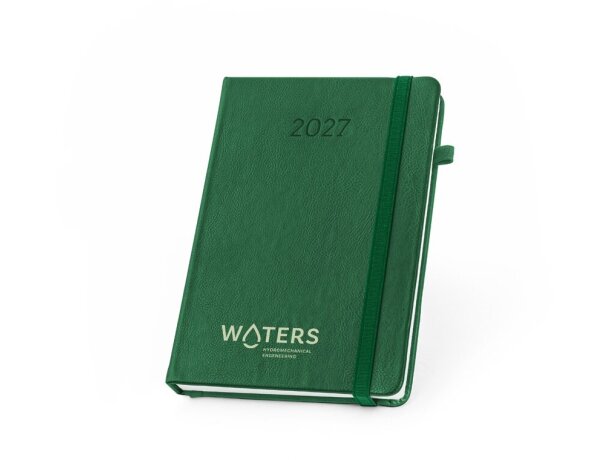 Agenda Waters A5 en PU al agua con páginas FSC Verde oscuro detalle 7