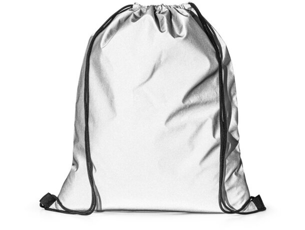 Petate Syros reflectante con cordón y asas en poliéster 200g/m² Cromado satinado detalle 5