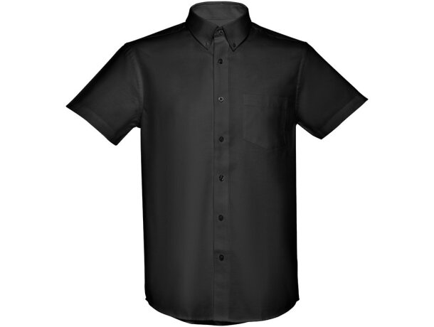 Camisa Thc London oxford para hombre Negro detalle 5