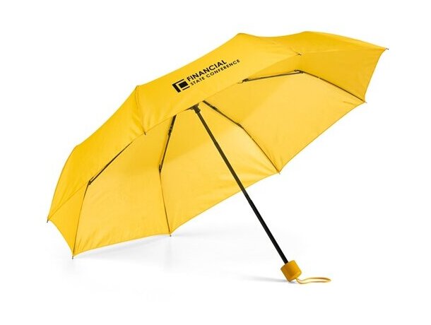 Paraguas Maria de colores en funda plegable amarillo