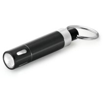 Llavero con linterna en aluminio personalizado negro Llavero con linterna en aluminio personalizado negro