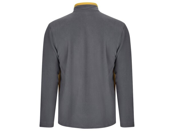 Chaqueta polar bicolor Geras con cinco bolsillos y cremallera Gris/Amarillo detalle 40