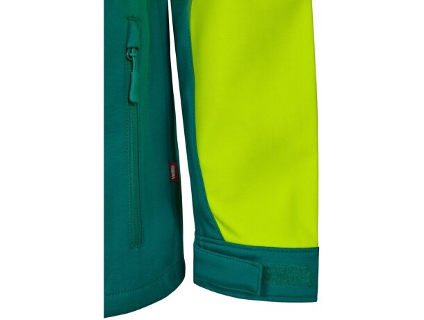 Chaqueta soft shell bicolor hestia large alta visibilidad Verde/Amarillo detalle 10