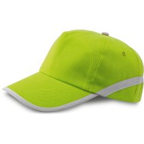 Gorra con detalles reflectantes para eventos deportivos personalizada verde claro