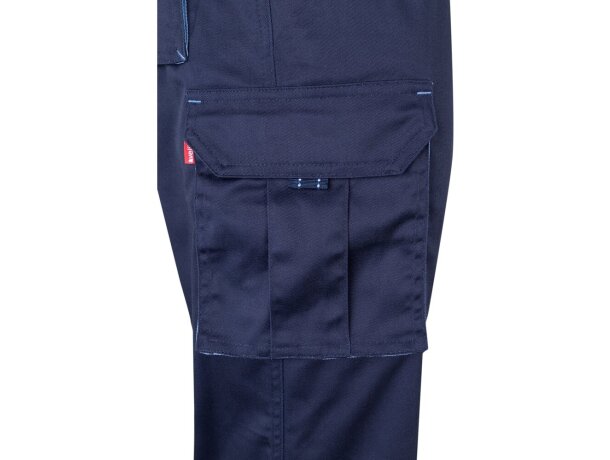 Pantalón de sarga multibolsillos bicolor VL Hypnos Azul marino/Azul claro detalle 10