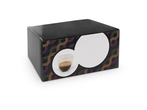 Set de café de dos piezas transparente
