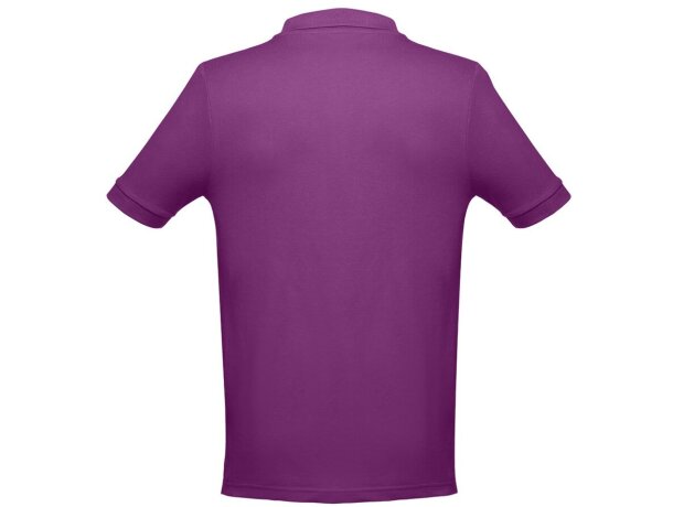 Polo Adam de algodón piqué cardado con cuello canalé Morado detalle 30