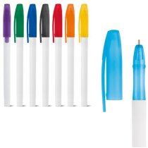 Bolígrafo Jade polipropileno bicolor capuchón azul