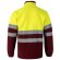 Chaqueta polar bicolor Eros con bandas reflectantes EN20471 Burdeos/Amarillo detalle 2