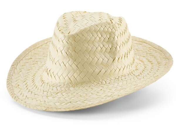 Sombrero edward de paja natural personalizado