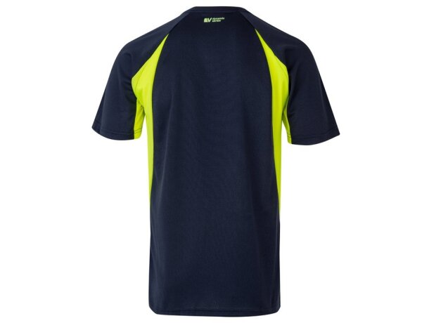 Camiseta técnica ojo de pájaro bicolor VL Slayer Azul marino/Amarillo detalle 25