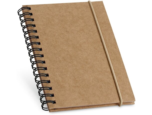 Libreta de cartón reciclado y banda elástica personalizada negra Libreta de cartón reciclado y banda elástica personalizada negra