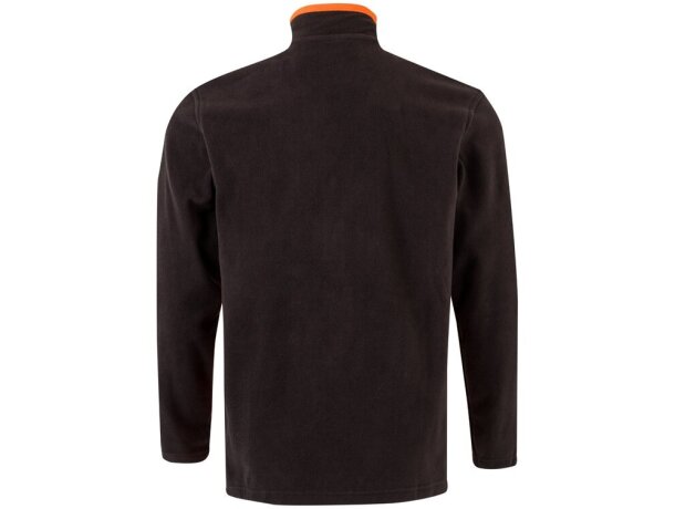Chaqueta polar bicolor Geras con cinco bolsillos y cremallera Negro/Naranja detalle 37