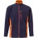 Chaqueta polar bicolor Geras con cinco bolsillos y cremallera Azul marino/Naranja