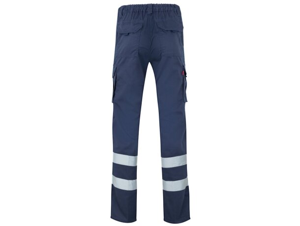Pantalón multibolsillos vl dionysus bicolor reflectante Azul marino detalle 2
