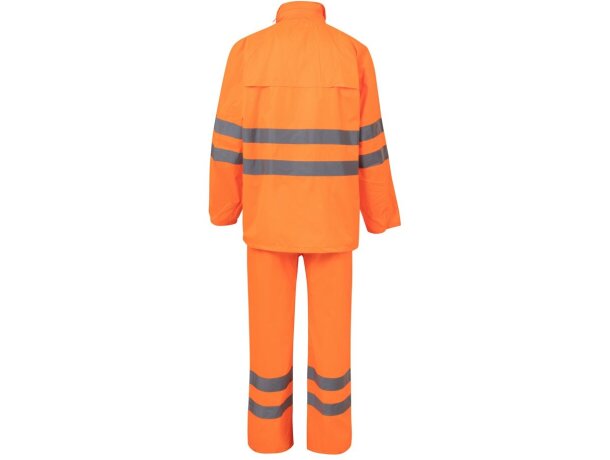 Traje de lluvia Venus alta visibilidad EN20471 clase 3 Naranja hexachrome detalle 3