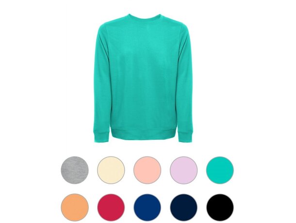 Sudadera unisex Colombo de algodón y poliéster, 240 g/m² detalle 1