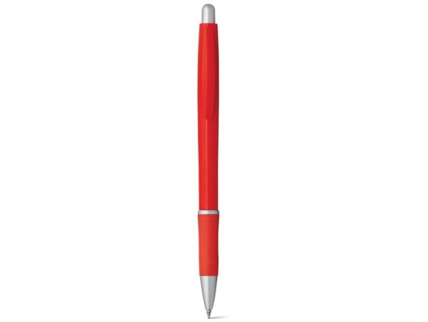 Bolígrafo con antideslizante OCTAVIO rojo