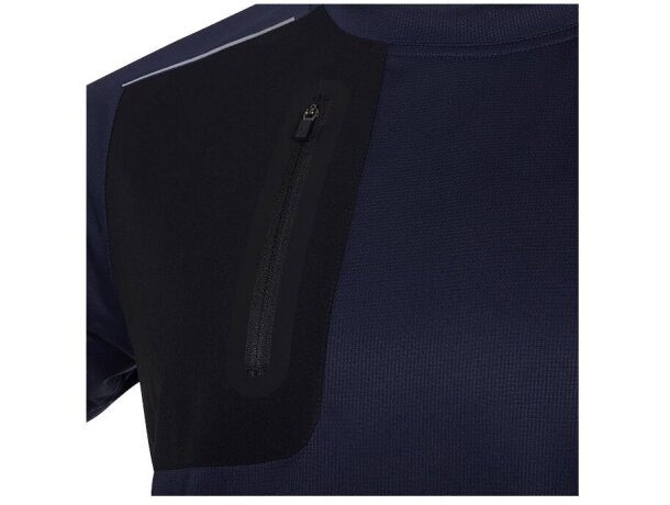 Camiseta técnica tipo gofre VL Rhea Azul marino detalle 5