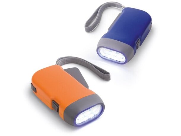Linterna dinamo de 3 luces led