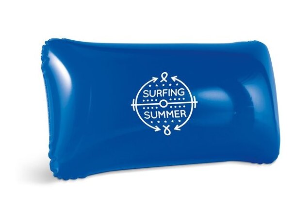 Almohada de playa hinchable azul