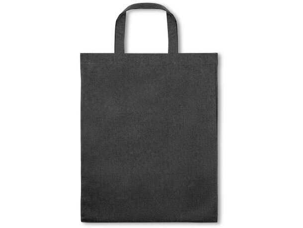 Bolsa 100% algodón reciclado plegable Hi!dea Negro detalle 6