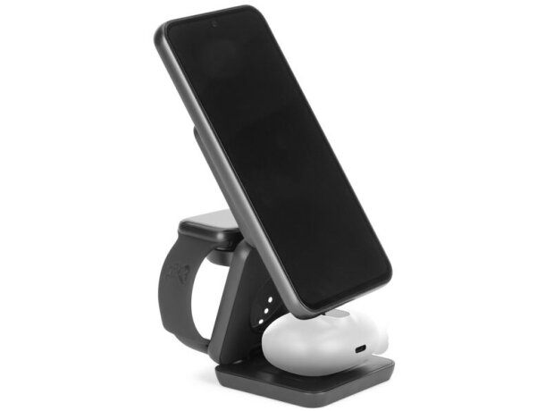 Cargador inalámbrico magnético Broglie 4 en 1 15W ultrarrápido Negro detalle 7