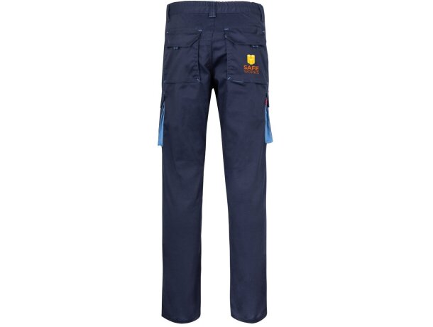 Pantalón elástico bicolor fides con seis bolsillos funcionales Azul marino/Azul claro detalle 8
