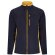 Chaqueta polar bicolor Geras con cinco bolsillos y cremallera Azul marino/Amarillo