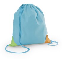 Petate de non woven con esquinas de colores personalizado azul claro