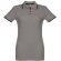Polo slim fit Rome women bicolor algodón 210 g/m² manga corta Gris detalle 11