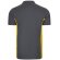Polo piqué bicolor Supay manga corta con cuello en canalé Gris/Amarillo detalle 26