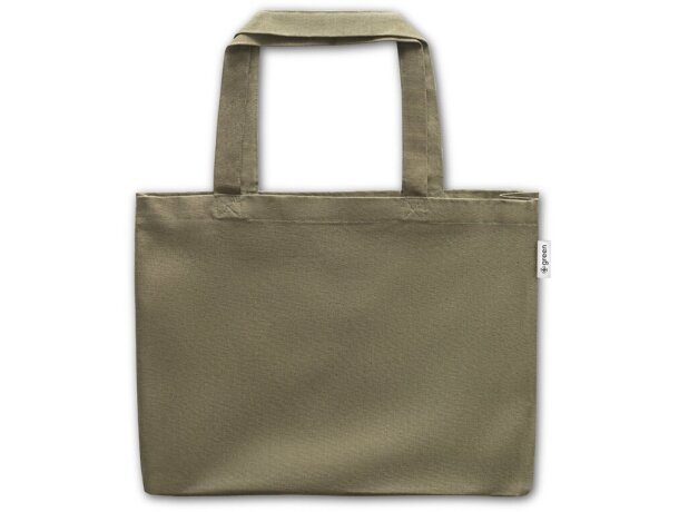 Bolsa non-woven asas largas 100% algodón Hi!dea Camden Verde oscuro detalle 3