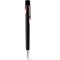 Bolígrafo cuadrado con acabado metalizado personalizado rojo