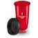 Vaso de plástico con tapa de rosca rojo