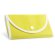 Bolsa plegable con ribete blanco personalizada amarillo