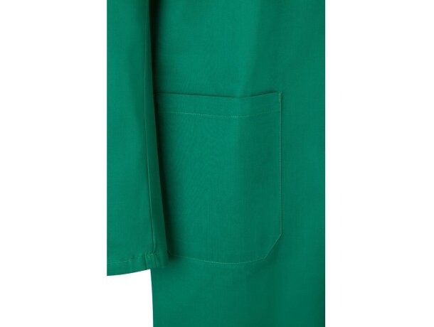 Blusa de sarga Danu unisex con cinturón y bolsillos Verde detalle 17