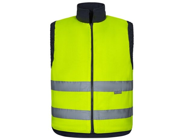 Chaleco acolchado reversible Diana con bolsillos y reflectantes Amarillo detalle 10