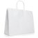 Bolsa Kelly de papel blanca con asa retorcida 40x34x11 cm personalizado