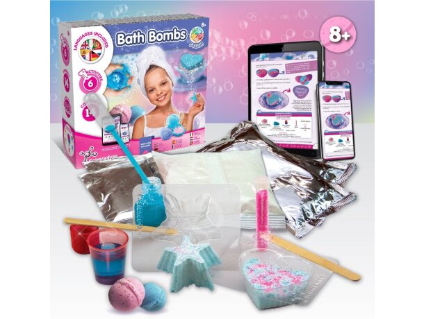 Kit bath bombs i science4you crea esferas de baño efervescentes Multicolor detalle 3