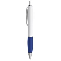 Bolígrafo de plástico publicitario grip metálico blanco 140mm