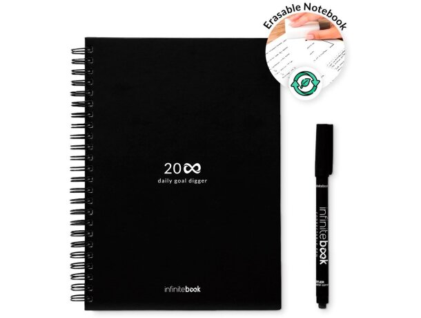Planificador Infinite A5 con páginas de pizarra reutilizables Negro detalle 22