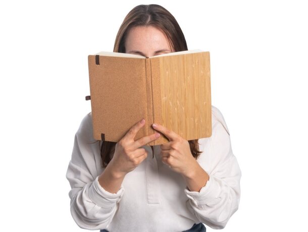 Cuaderno a5 orwell con tapa de bambú y corcho natural Natural detalle 5