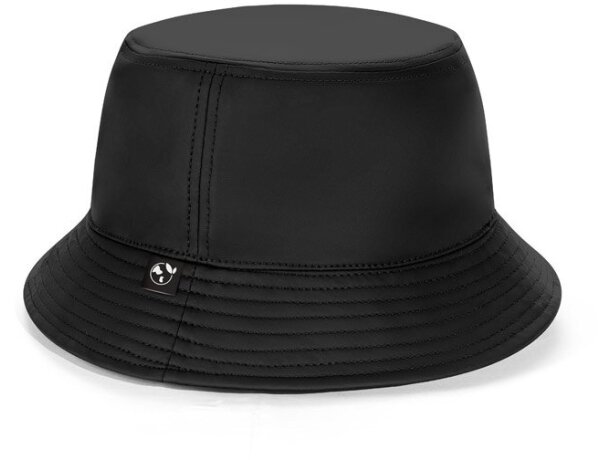 Sombrero panamá Mason en poliéster reciclado rPET, ligero Negro detalle 8