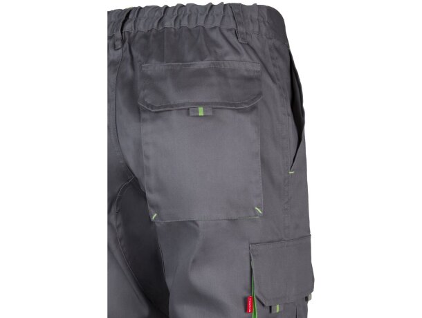 Pantalón de sarga multibolsillos bicolor VL Hypnos Gris/Verde detalle 5
