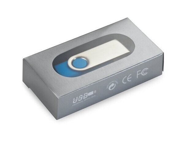 USB compacto 8GB grabado para campañas Claudius azul claro