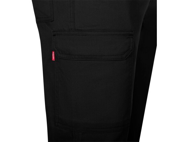 Pantalón de sarga multibolsillos Hermes con cintura elástica Negro detalle 70