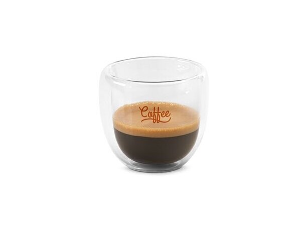 Set de café de dos piezas transparente