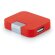 Hub con cuatro puertos rojo