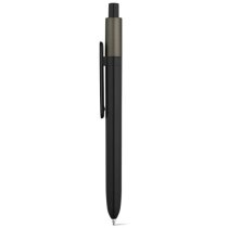Bolígrafo en negro con detalles a color azul